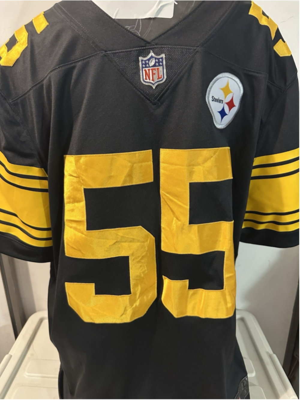 Devin Bush Pittsburgh Steelers Nike On Field NFL Football Jersey Black Size L